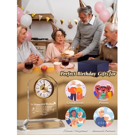 DEEWISH 65th Birthday Gift Quartz Desk Clock – Elegant Home Blessing Decoration for Parents, Grandparents, Friends, Mom, Dad, Happy 65 Years Birthday Decoration for Women Men