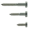 6 x 100 mm (Pack of 10) Hexagon Wood Screws