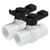 Dijedev 3/4 inch PVC Ball Valve, 2Pcs Shut Off Valve