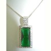 Sterling 925 Silver Large Modern Designer Emerald Cut Stone Set
