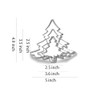 Keewah Christmas Tree Cookie Cutter Set - 5”, 3.6”,2.5” -