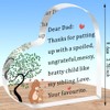AMZQ Dad Gifts Dear Dad Heart Shaped Plaque Present Dad