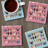 Thirstystone Cats with Crowns 4-Pack Tumbled Tile Stone Coasters with