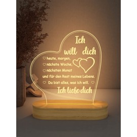FULLOSUN Ich liebe dich Geschenk, Valentinstagsgeschenk, Geburtstagsnachtlicht, Geschenke für die Liebe, 3D-Illusionslampe, Weihnachtsgeschenke für Frauen, Männer, Vater, Mutter… aus Acryl