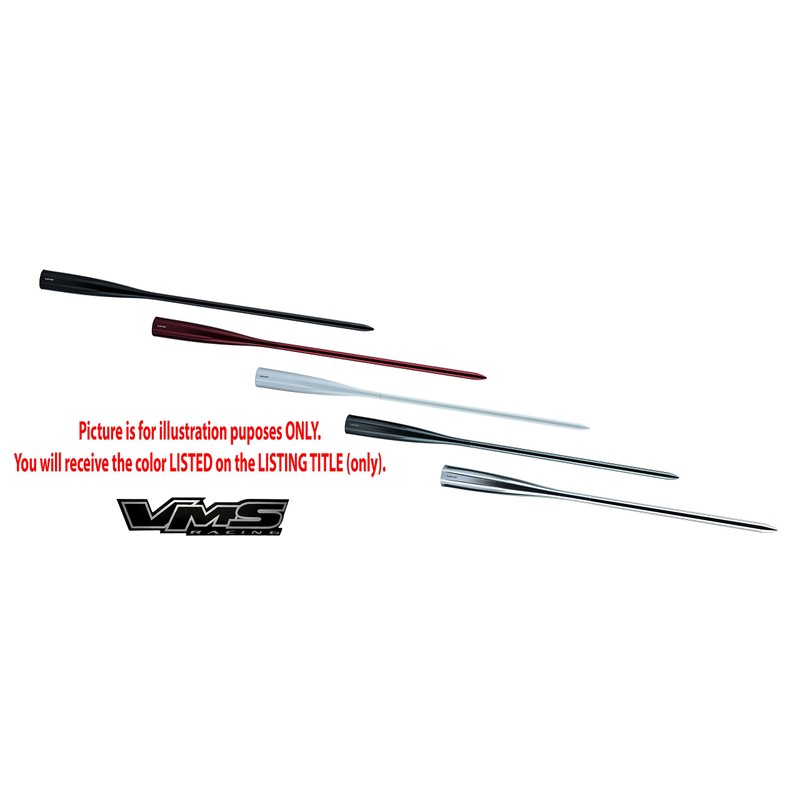 VMS Racing 9 inch SPIKE ANTENNA in RED Billet Aluminum