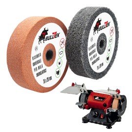 2 Pcs Bench Sander Replacement Wheel 7.5cm Silicon Carbide Grinding Wheel 120 Grit + Nylon Fiber Polishing Wheel for Metal Ceramic Wood