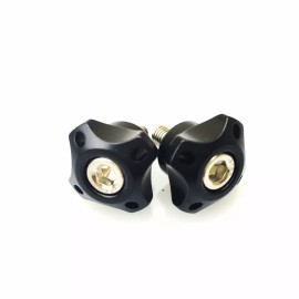 KA Depot New Two Matte Black Powder Coated License Plate Frames Tag Stainless Steel Cap