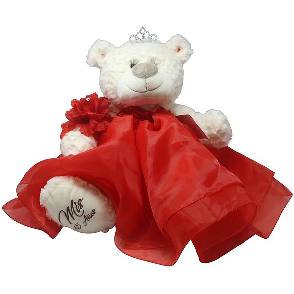 16" Quince Anos Quinceanera Last Doll Teddy Bear with Dress (Centerpiece) ~Red~ B16831-14