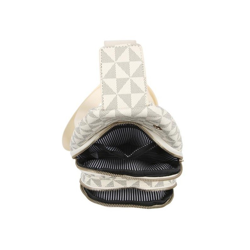 Fashion World Monogram Sling Backpack - COLOR: TAUPE, SIZE: one