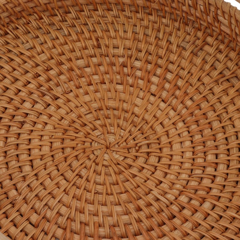 Rattan Fruit Tray, Hand Woven Traditional Large Capacity Decorative Fruit