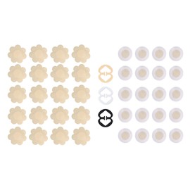 DaisyFormals 20 Pairs Sexy Pasties Satin Nipple Cover Breast Petal pasties Disposable(Flower & Round)