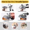3-in-1 Can Opener with Multifunctional Non-Slip Bottle Opener, Can Opener