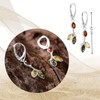Genuine Amber Sterling Silver 925 Floral Design Earrings