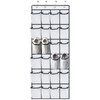AMOS 24 Pair Mesh Pockets Over the Door Shoe Organiser