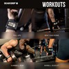 BEAR GRIP Weight Lifting Hooks, Non-Slip Rubberised Grips (Black)