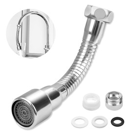 VZXZXE Tap Extension 14 cm, 360° Swivel Function, Explosion-proof and Rustproof, Suitable for Bathroom and Kitchen Tap Extensions