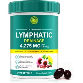 Lymphatic Drainage Supplements - Wellness Formula Complex 9 in 1 Aescia, Turmeric, Bromelain, Echinacea & More - Lymph System Support Lymphatic Drainage Capsules 1 Pack
