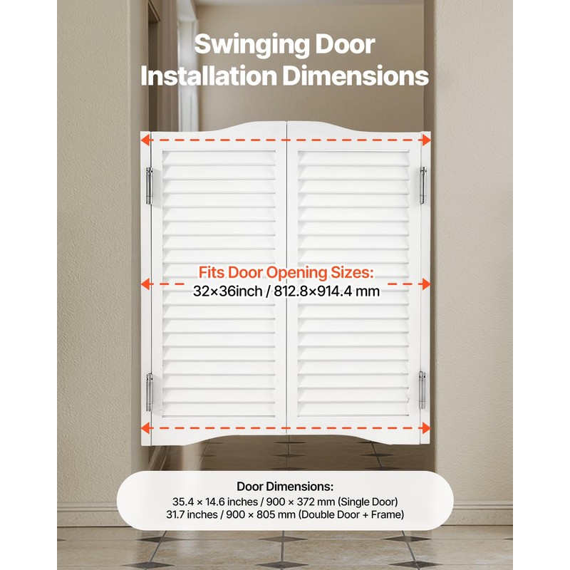 VEVOR Double Saloon Swinging Doors, 32" W x 36" H