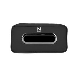 (N-box only) Car Tissue Box | Car Tissue Pack | Leather / Easy to Take Out, Spring Strap Attachment, Waterproof, Dustproof, Large Capacity, Space Saving, Multiple Places Available, Black