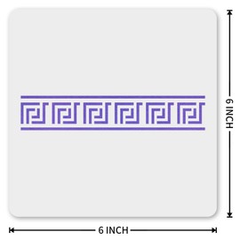 MAGJUCHE Greek Key Stencil 6 Inches, Reusable Border Pattern Stencil for Painting DIY Crafts Decor