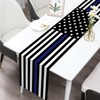 Buxiuer Thin Blue Line American Police Table Runner USA Police