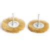 FPPO 5pcs Brass Wire Wheel Brush Kit for Drill,Crimped Cup