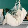 Y- STOP Hammock Chair Hanging Rope Swing, Max 500 Lbs,