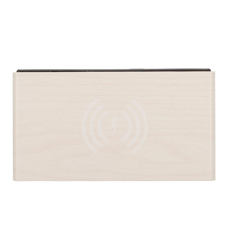 Wooden Digital Clock Wireless Charging Function 3 Brightness Electric Alarm