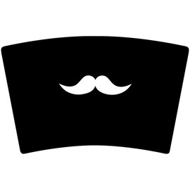 Mugzie 20 Ounce Stainless Steel Cocktail Shaker/Martini Shaker with Wetsuit Cover - A Gentleman's Mustache