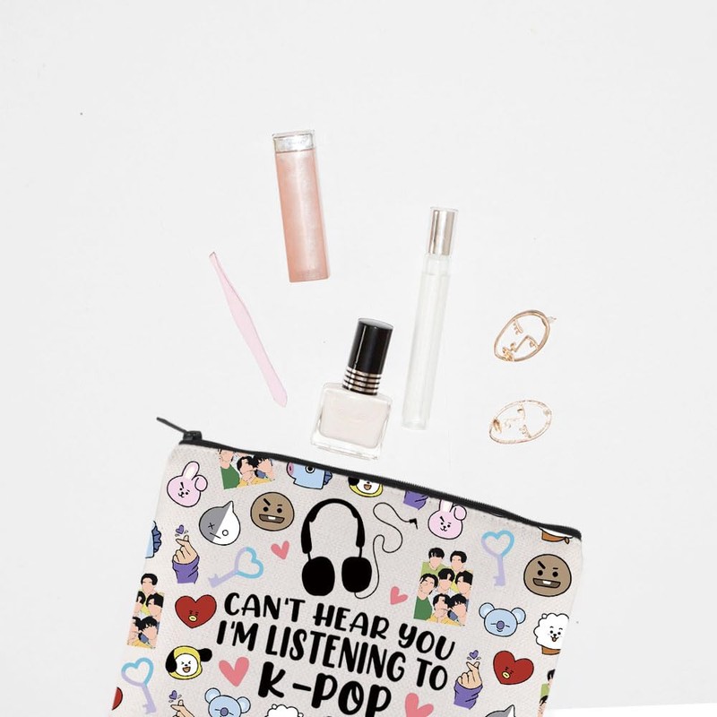 FOTAP K-POP Music Lover Gift Cosmetic Makeup Bag Korean Band
