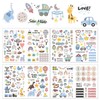 HJZHII 4 Sheets Baby Scrapbook Stickers, Toddler Patterns Stickers, Children