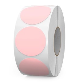 FINDAT 1000PCS Pink Round Labels 38mm Colour Coding Circle Stickers Vinyl Removable Waterproof Name Tags for Envelopes Sealing Bottle Jar