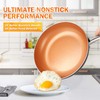 MICHELANGELO Copper Frying Pan Set with Lid, 8" & 10"