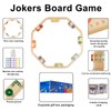 Grhonior Upgraded Version Interlocking Pegs and Jokers Board Game Wood,Multiplayer