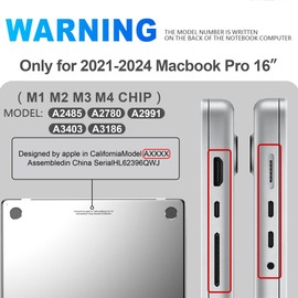 GPXIIZ Case Compatible with MacBook Pro 16 Inch M4 M3 M2 M1 Pro/Max Protective Case 2024 2023 2022 2021 A3403 A3186 A2991 A2780 A2485, Ultra Thin Hard Shell Snap Case Cover 16.2 Inches, Matte Clear