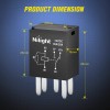Nilight SPST Multi Purpose Relay 12V 5 Prong Fuel Pump