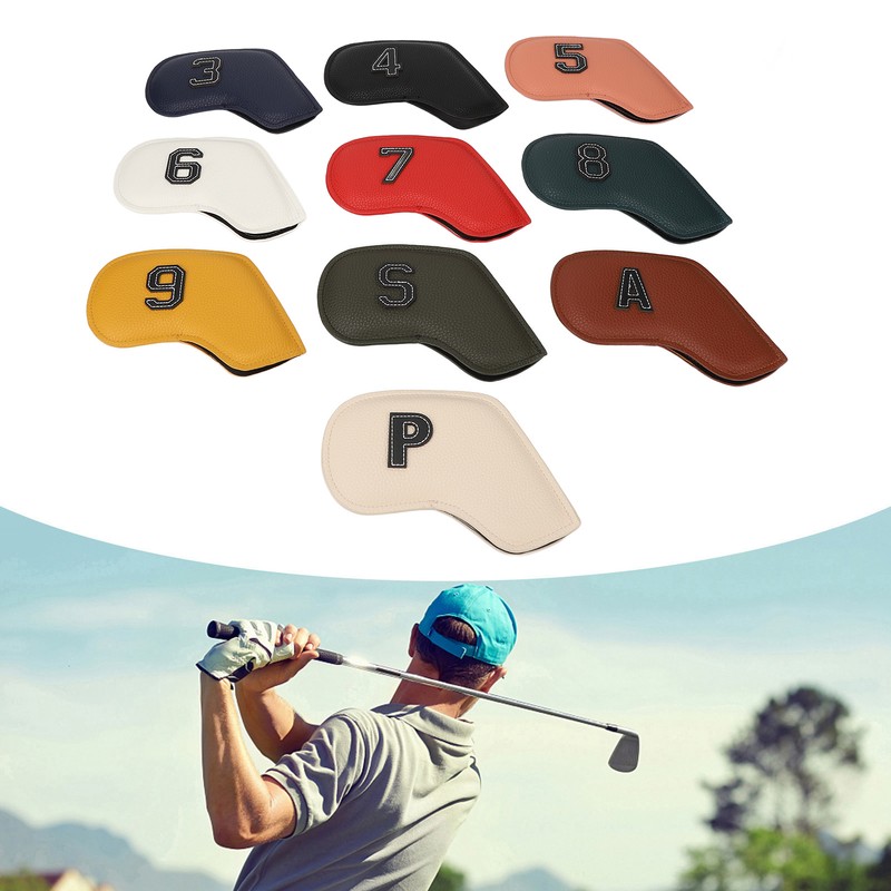 10Pcs Golf Iron Club Head Covers Headcovers Set Golf Iron