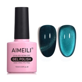 AIMEILI Cat Eye Gel Nail Polish Soak Off U V LED Hema Free Cruelty Free Vegan Gel Polish Colors for Nail Art DIY Gel Nail Manicure 758