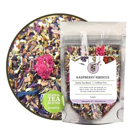 Nelson's Tea Raspberry Hibiscus Tea - Cut & Sifted Green Rooibos Tea, Honeybush, Dried Raspberries, Acai, and Pomegranate Loose Leaf Tea (Sample)