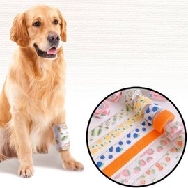 Dog Finger Bandage Disposable Shoes Dog Bandage Koban Strawberry luxation of patella 10ea