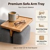 Solid Pine Wood Couch Tray, 8"x12" Sofa Tray with Foldable