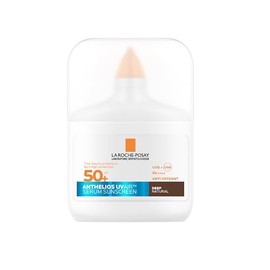 LRP Anthelios UV AIR SPF 50+ Serum Protector Solar 50ml Oscuro Natural | Tono Obscuro Natural, Ácido Hialurónico, Niacinamida, Vitamina E, Textura Ligera