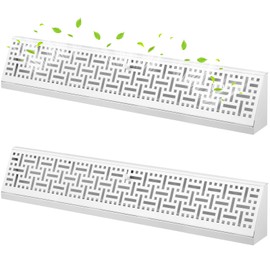 Landhoow 2 Pcs 24 Inch Baseboard Register Diffuser, Vent Covers for Home Floor Wall Baseboard Vent Covers Supply Floor Register Diffuser,White