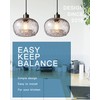 CASAMOTION Pendant Lighting Handblown Glass Drop Ceiling Lights, Modern Rustic