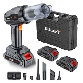 SEALIGHT Car Vacuum Portable Cordless, 21000PA High Power Suction & Blower, Wireless Handheld Vacuum Cleaner for Car, Home, Office, Pet