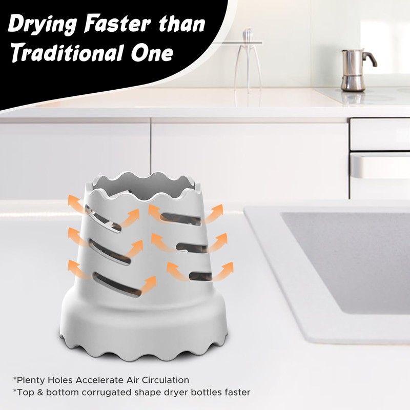 Garolue Drying Rack for Water Bottles (2pack, Grey)