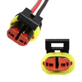 HUIQIAODS - Juego de 5 conectores de 2 pines (18 AWG) para coche, impermeables, conectores de terminales de 1,5 mm, paquete de 5 (5 kits de 2 pines)