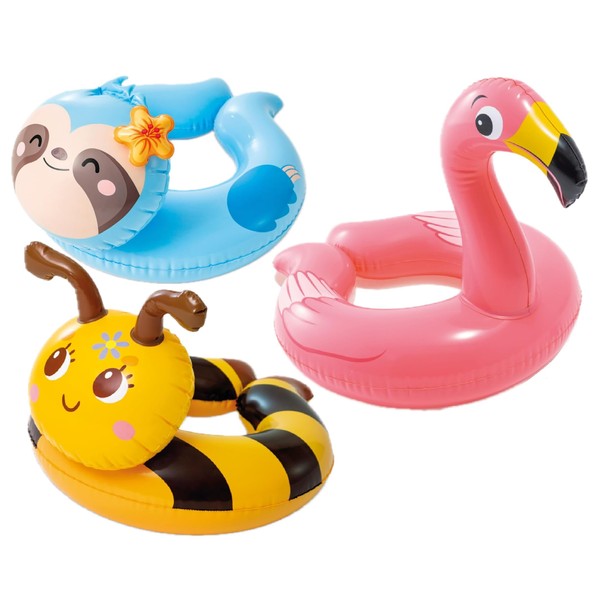 Intex 59220NP Animal Split Swim Ring, Color May Very