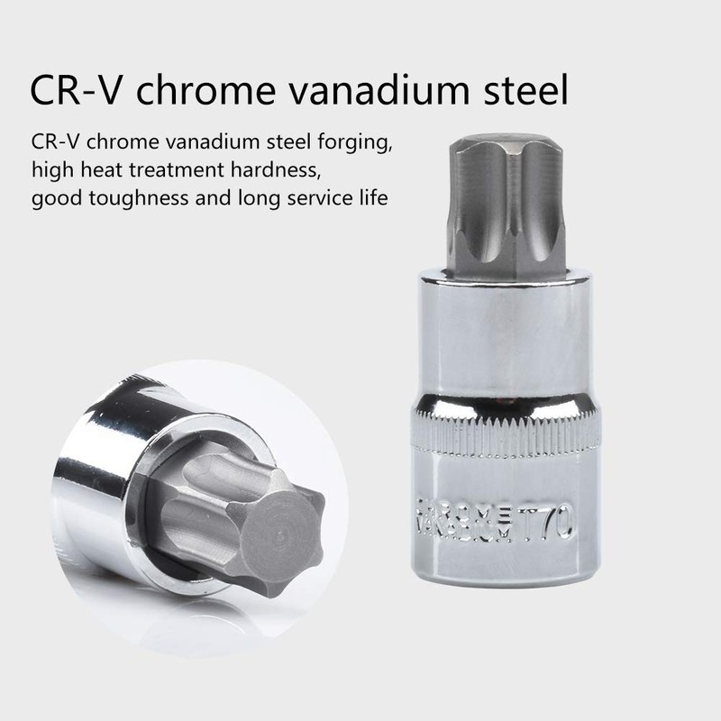 Torx Bit Sets - 13pcs, T50, T8-T70, 1/2", "3/8", "1/4