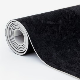 Babnecl Suede Auto Headliner Fabric 122" L × 60" W with Foam Backing - Tube Packaging - Black Interior Replacement Material for Car/Truck/SUV/RV Roof - Home Repair/DIY Headliner Material